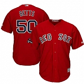 Red Sox 50 Mookie Betts Scarlet 2018 World Series Champions Team Logo Player Jersey Dzhi,baseball caps,new era cap wholesale,wholesale hats
